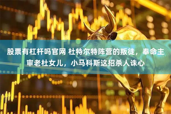 股票有杠杆吗官网 杜特尔特阵营的叛徒，奉命主审老杜女儿，小马科斯这招杀人诛心